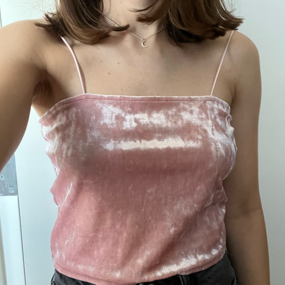 Velvet Cropped Tube Top